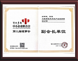 2018年1月中小企業(yè)聯(lián)合會第二屆理事會副會長單位